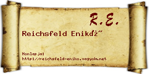 Reichsfeld Enikő névjegykártya